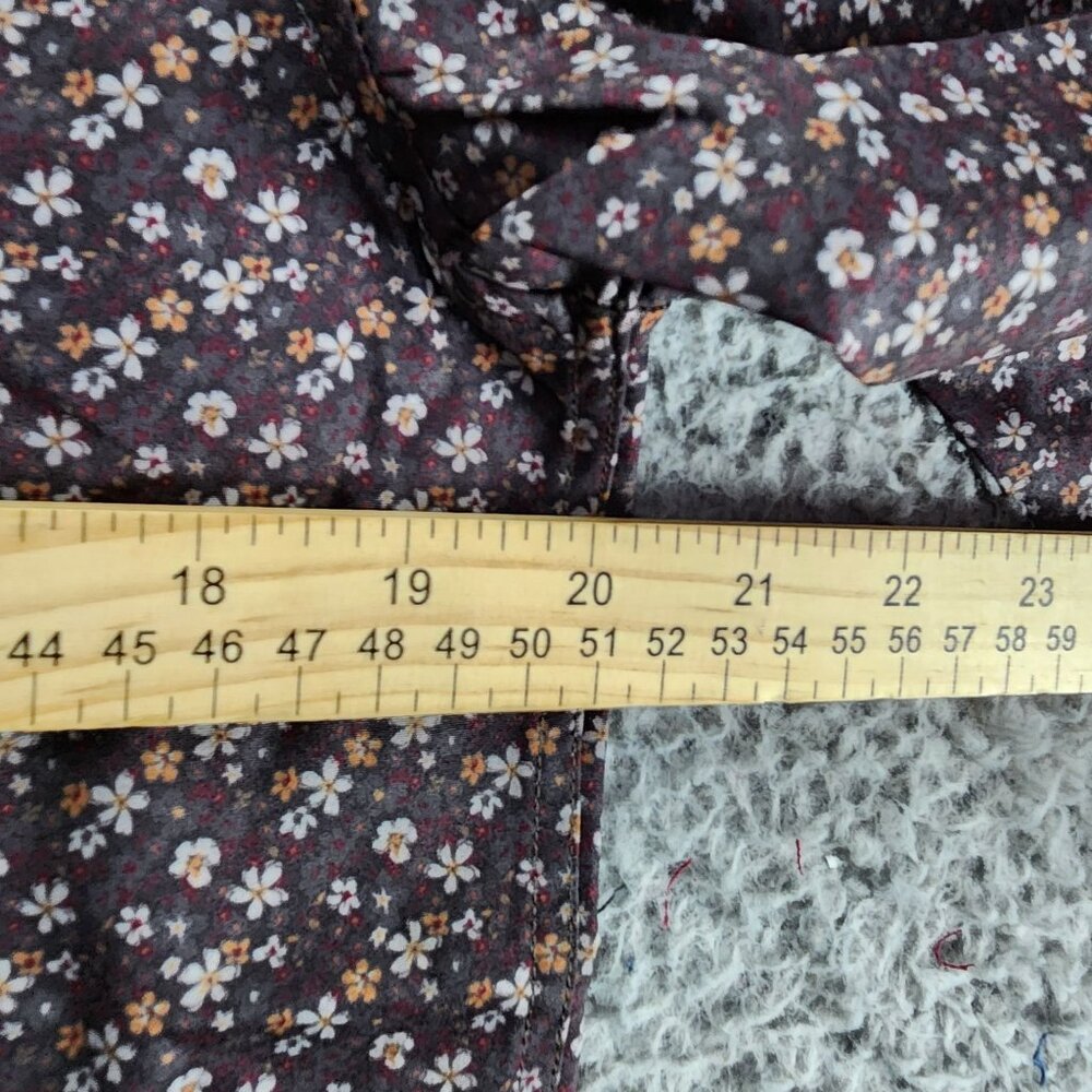 Society of Threads Shirt Mens Small Brown Floral Long Sleeve Button Up *NWT* - Picture 7 of 10